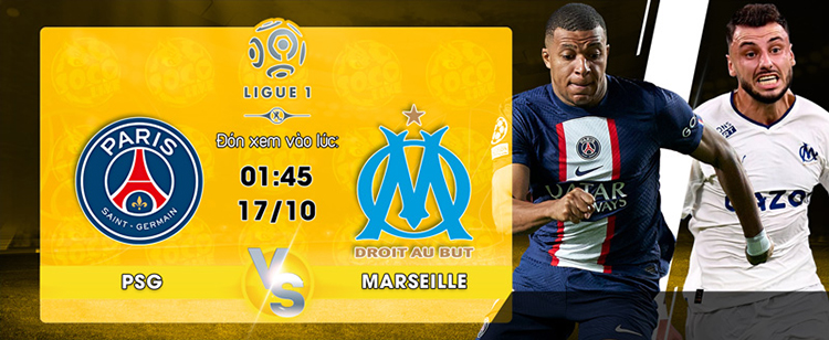 Xem trực tiếp trận PSG vs Marseille